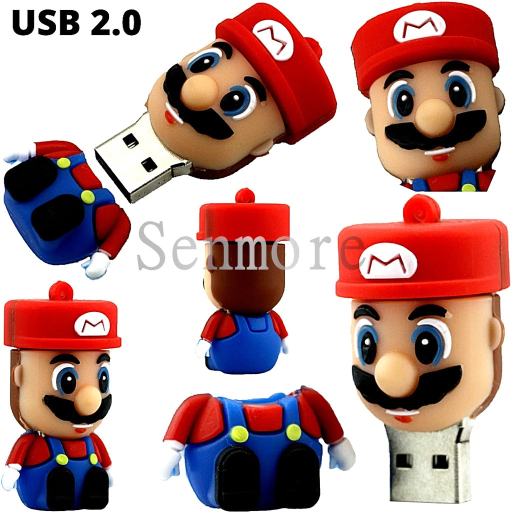 Pendrive Cartoon Super Mario 1GB 8GB 16GB 32GB 64GB 128GB Pen Drive Memória USB 2.0 8863 8863