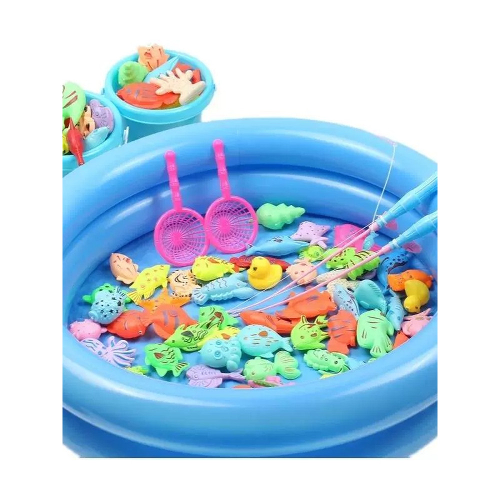 Crianças pescando jogando brinquedos aquáticos peixe magnético crianças 1 um 2 dois 3 três 6 anos de idade metade do beb