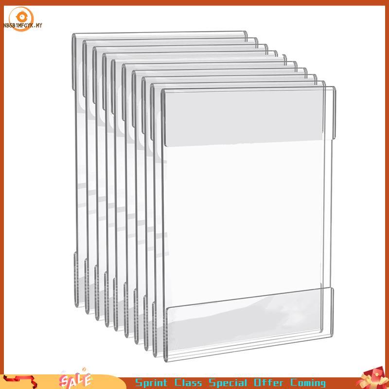 [Best seller] 10 Pacotes De Suportes De Sinalização Com Fita Adesiva Dupla Face 8.5 X 11 Polegadas Transparente Para Exi