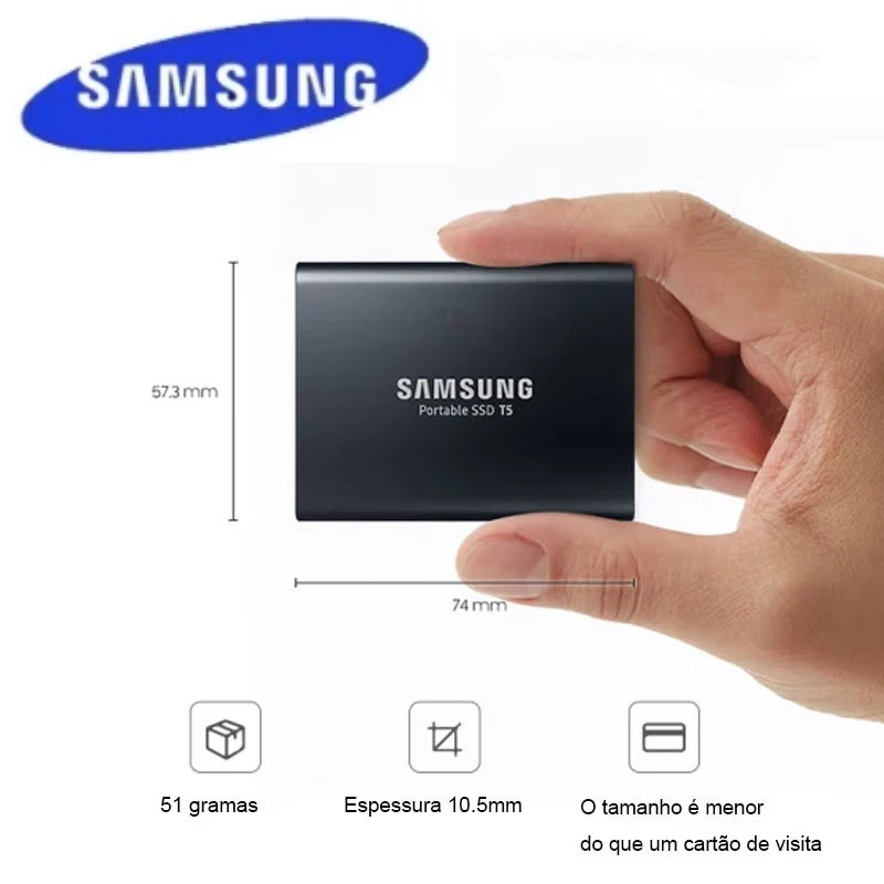 Samsung SSD Externo De 4TB 8TB 16TB 30TB 60TB 128TB  Portable HDD USB3.1 Tipo-C 
