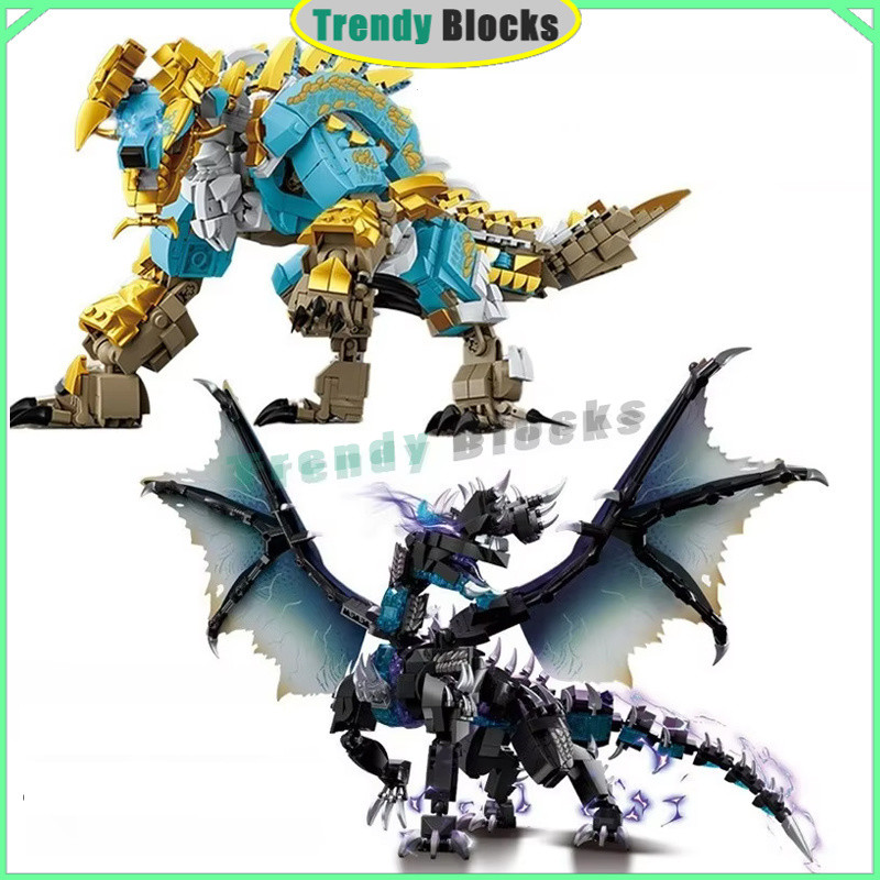 Dinosaur Alatreon , Thunder Wolf Dragon , Monster Hunter , Building Blocks , Toys Gifts Para Meninos