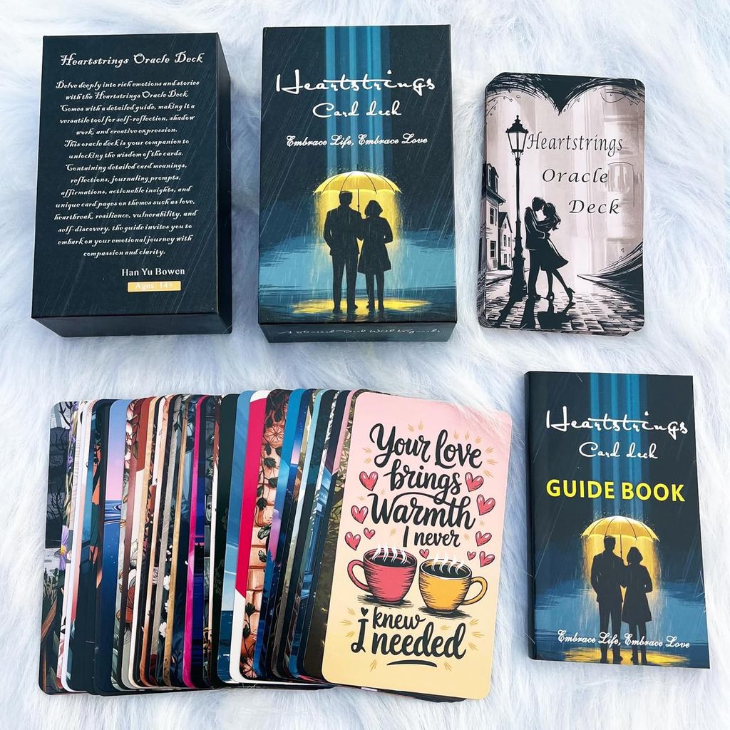 Cartas Oráculo Heartstring, Cartas Oráculo de Amor de Chama Gêmea, Baralho de Oráculo e cartas de tarot para Iniciantes,