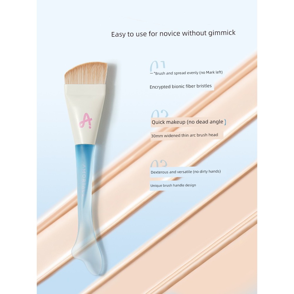kit pincel maquiagem profissional kit pincel maquiagem Ermu uva Fishtail arco fino pincel de base plana com paleta de co