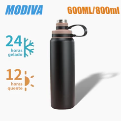 Garrafa Térmica Sport 800ml Academia Bike com Vedação