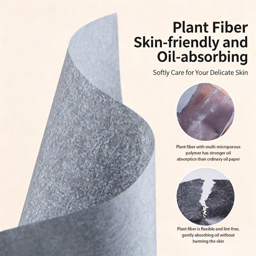 TKEY 100 Peças De Papel Facial Para Manchas De Óleo Com Espelho Remove Brilho Sem Destruir Maquiagem Portátil Controle N