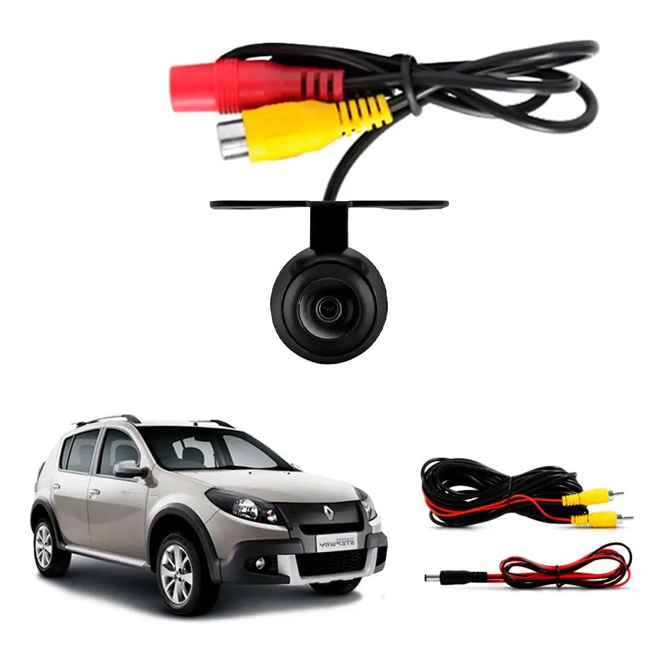 Camera De Ré Borboleta Hd Renault Sandero Stepway 2012
