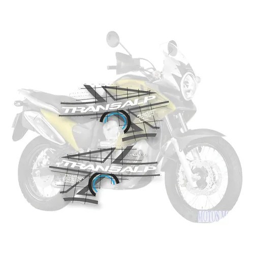 Kit Faixa Adesivo Honda Transalp Xl 700v 2011 Verde adesivo das aletas Honda Transalp modelo original restauração