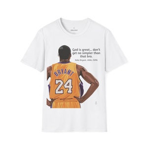 Camiseta Masculina Feminina Oversized Estampa Costas Kobe Bryant 24 Lakers com Frase Camiseta Streetwear Esportiva