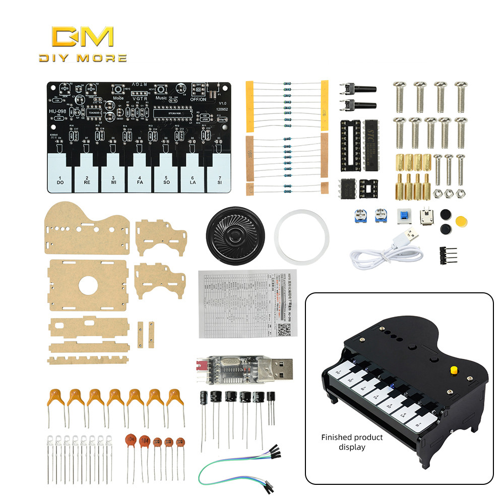 DIYMORE DC 5V Piano Eletrônico DIY Kit Placa De Circuito De Chip Único Prática De Soldagem Música Programável De Produçã