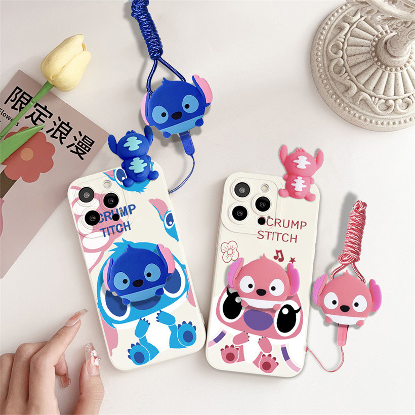 Crump stitch angel baby Phone Holder Case Com Cordão Para Huawei Mate 80 Pro Max 70 60 50 40 30 Capa De Silicone Macio
