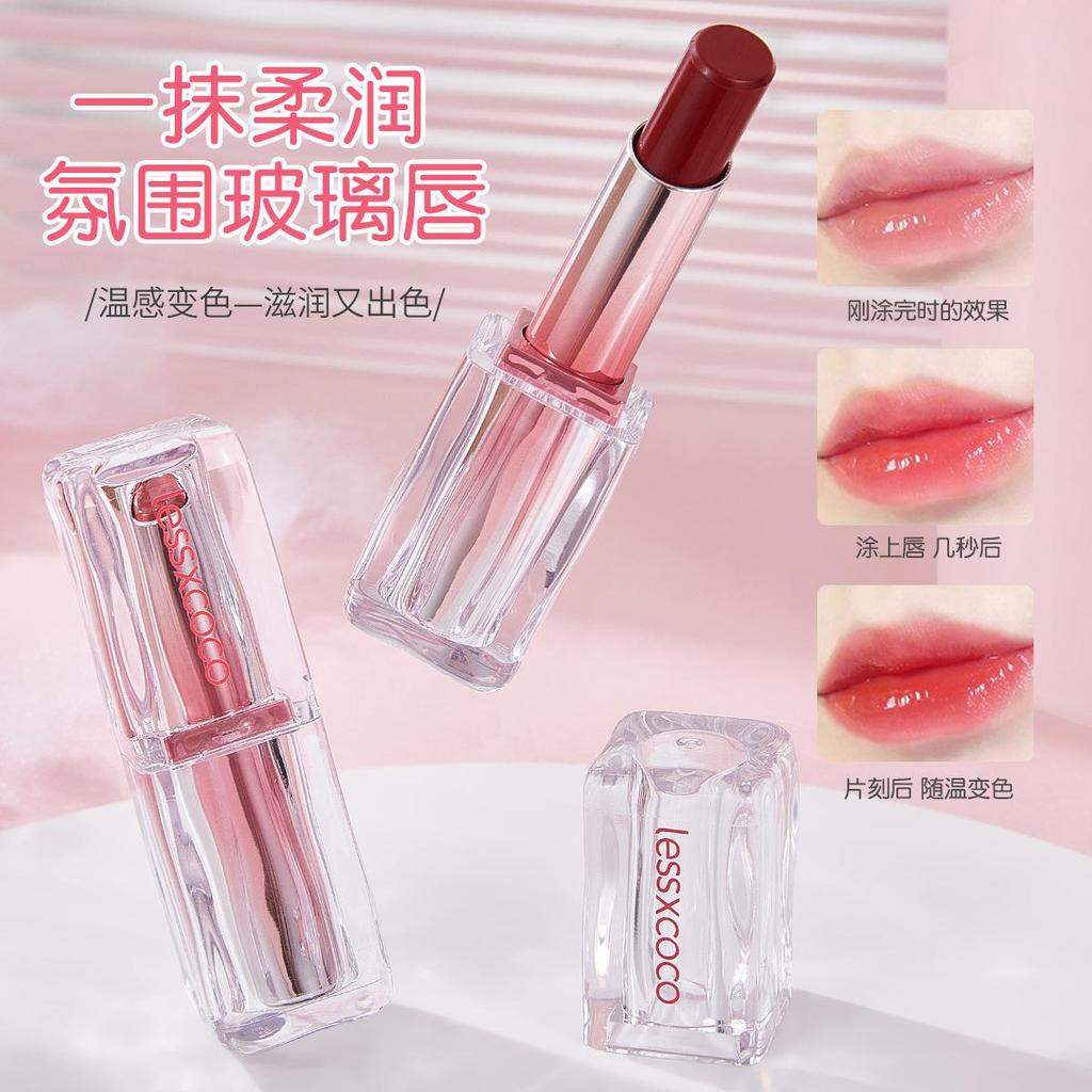 Macaron série mudança de temperatura batom mudança de cor bálsamo labial brilho de água espelho batom à prova dwaterproo