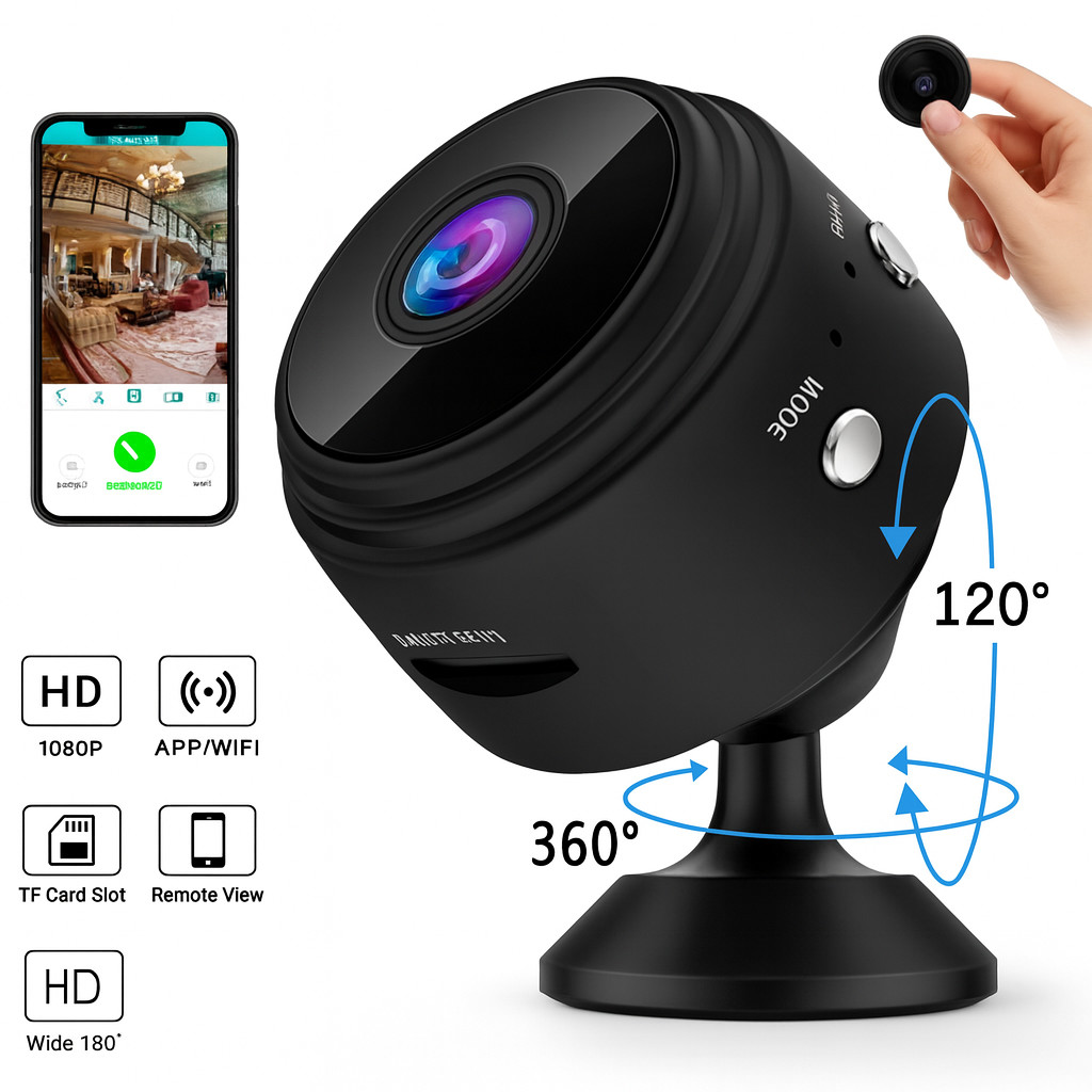 Mini Câmera A9 WiFi HD com Visão Noturna e Acesso pelo Celular