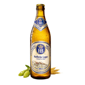 Cerveja Alemã Hb Hofbrau Original 500ml - Importada Clara