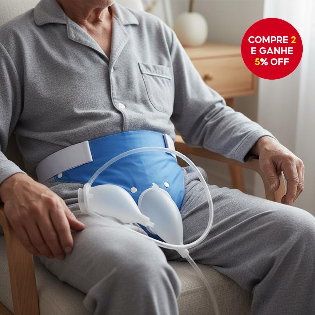 Calcinha para Incontinência com Bolsa de Urina Selada, Drenagem Hermética para Uso em Leito, Conforto, Higiene, Cuidado