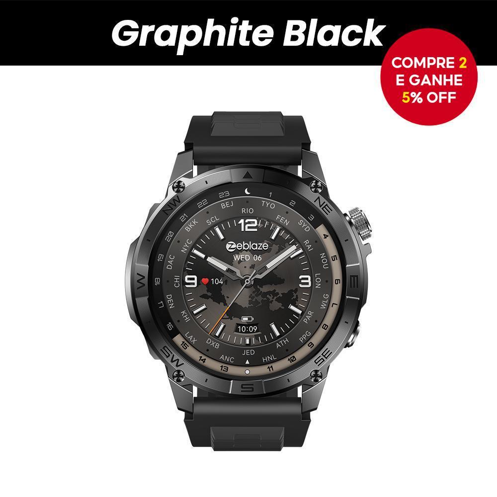 Novo Zeblaze Stratos 2 Plus Relógio Inteligente GPS Display AMOLED 1.43'' Bússola Altímetro Barométrico Monitor de