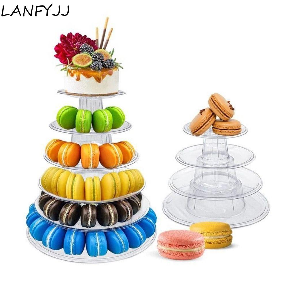 Rack De Torre De Cupcake LANFYJJ , Material PET De Qualidade Alimentar | Expositor , Colocação De Bolo Reutilizável Tran