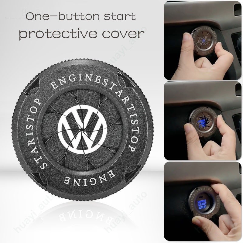 Acessórios Decorativos Práticos para Carros Volkswagen, Tampa do Botão de Partida/Parada do Motor, Tampa do Interruptor