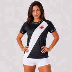 Camisa Vasco Sou Feminina Preta