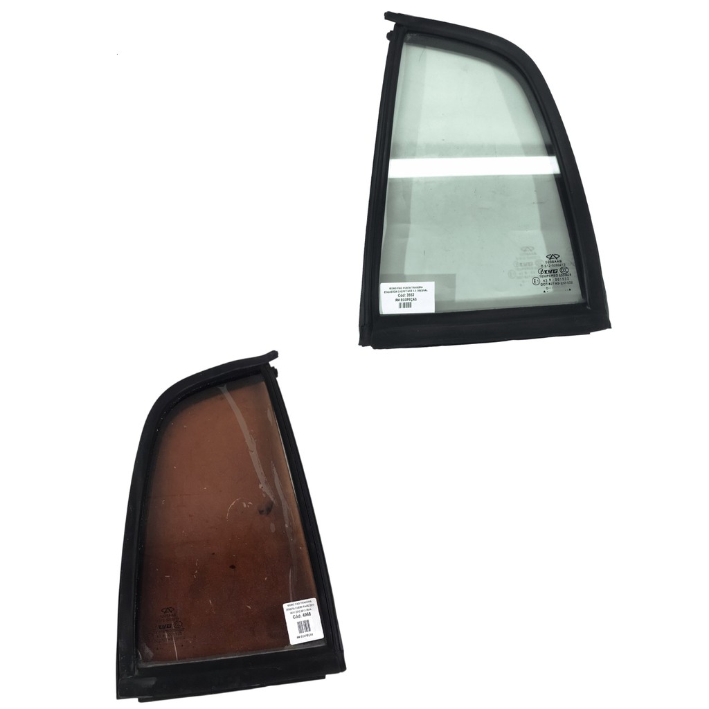 PAR VIDRO FIXO PORTAS TRASEIRAS CHERY FACE 2010 A 2015