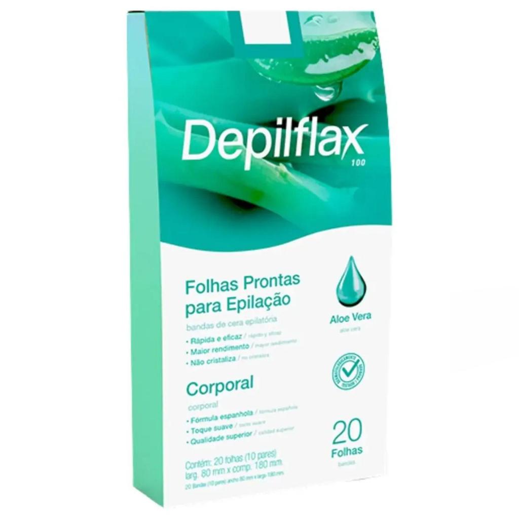Folhas prontas cera depilação corporal 10 pares Depilflax