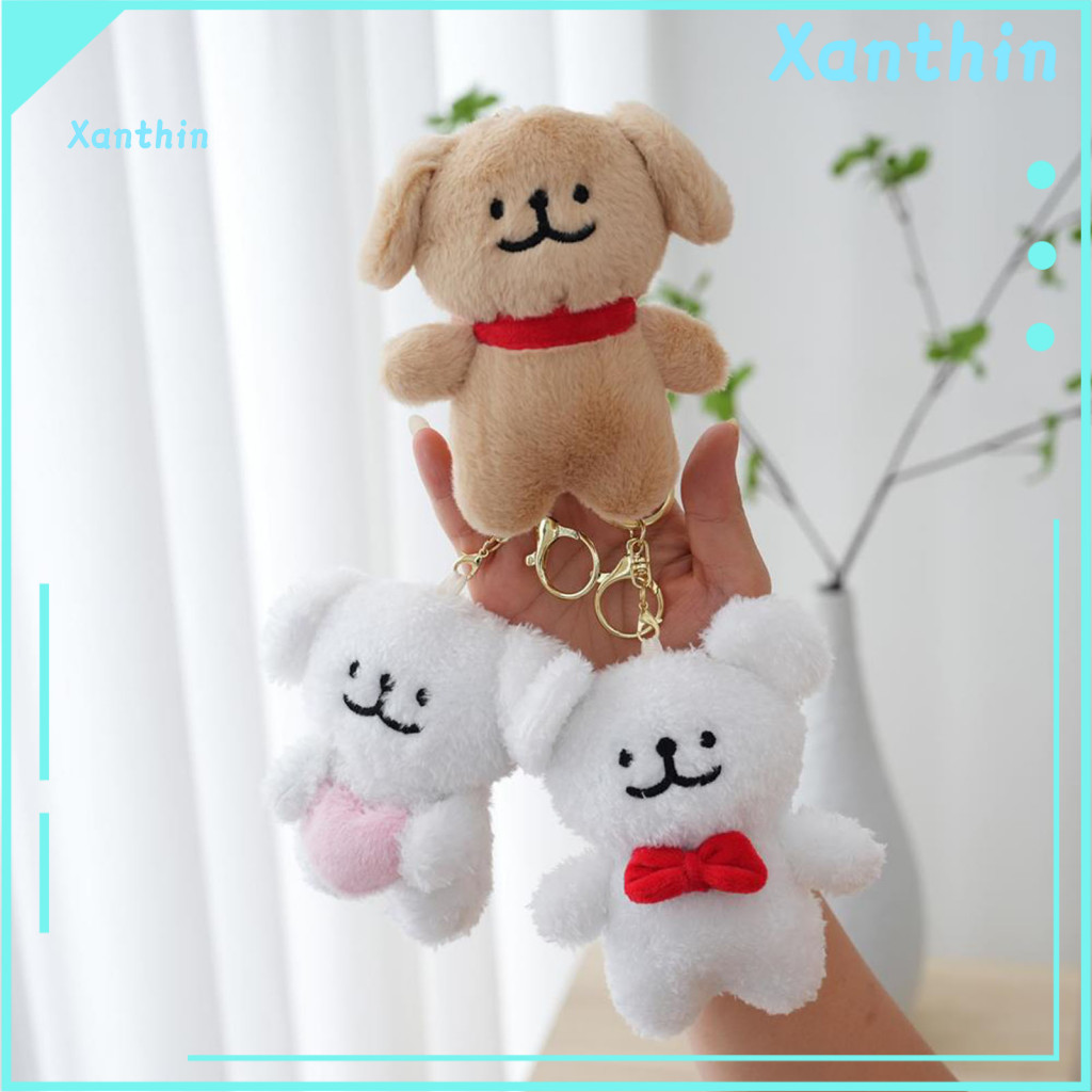 Keychain Doll Skin-friendly Mini Portable Puppy Pendant Soft Velvet Fabric Durable Bag Backpack Accessory Cute Small Siz
