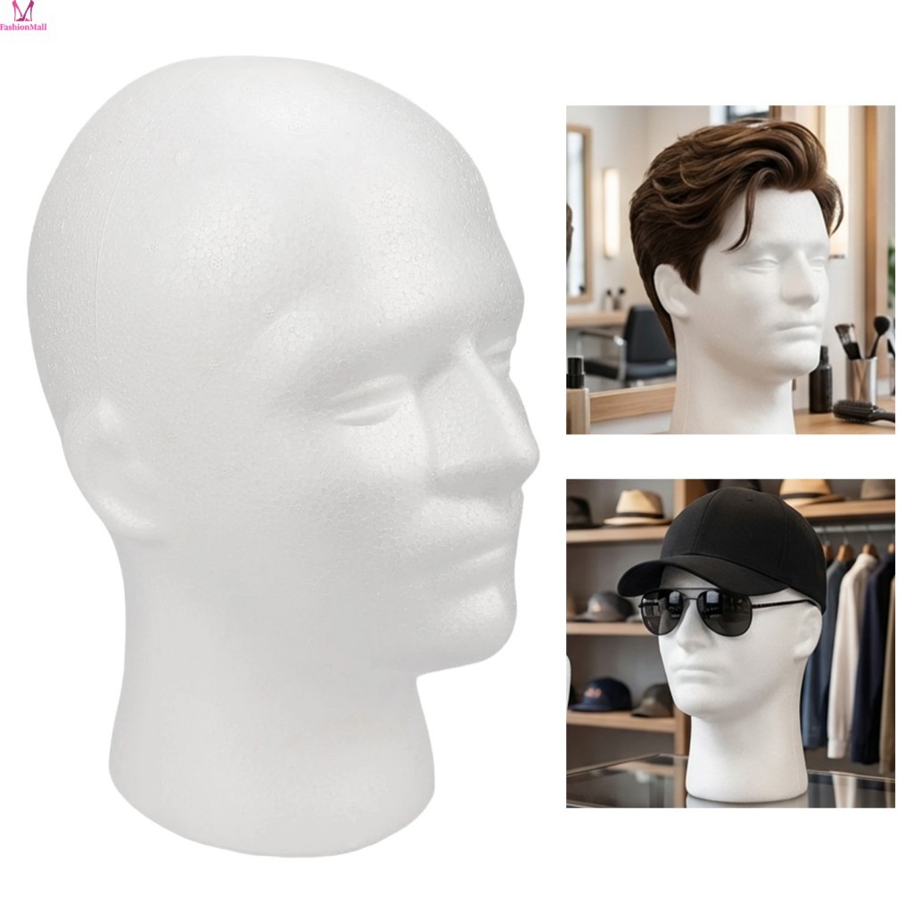 Manequim De Cabeça De Espuma Para Exibição De Peruca Masculina , Durável , Suporte De Barbearia , Estilo E Vitrine
