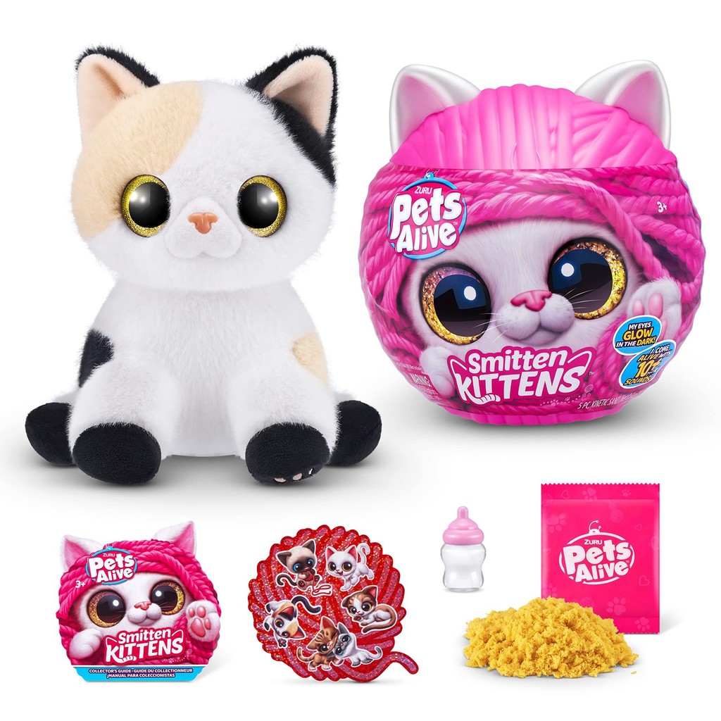 Smitten Kittens Pets Alive Gatinhos De Pelúcia Surpresa Infantil Serie 2 + Areia Cinética - Candide