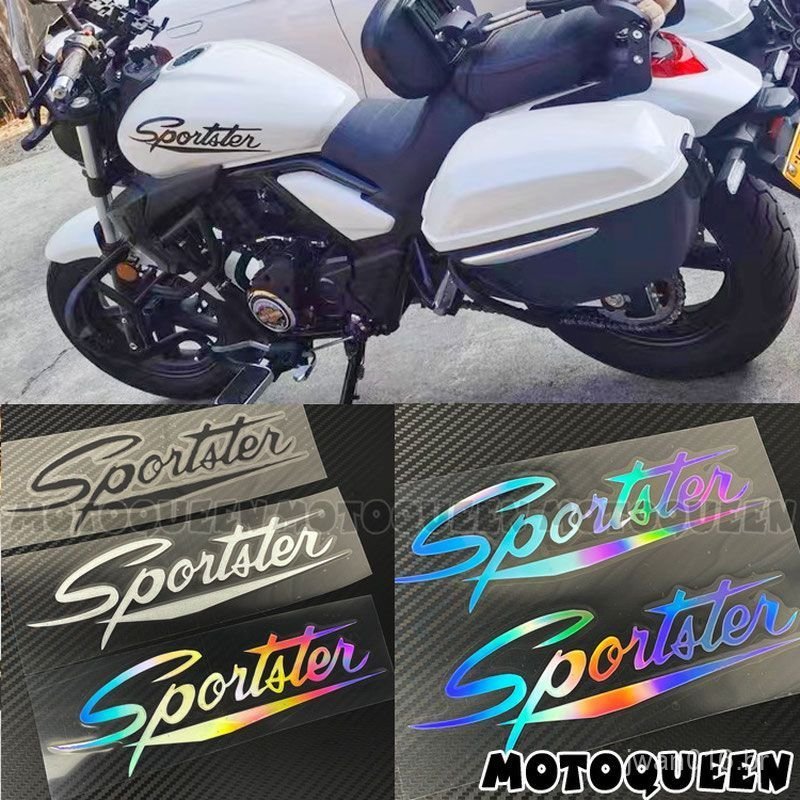 Adequado para Suzuki TR300, Qianjiang Flash 300s/500s, adesivo refletivo para tanque de combustível de motocicleta Lifan