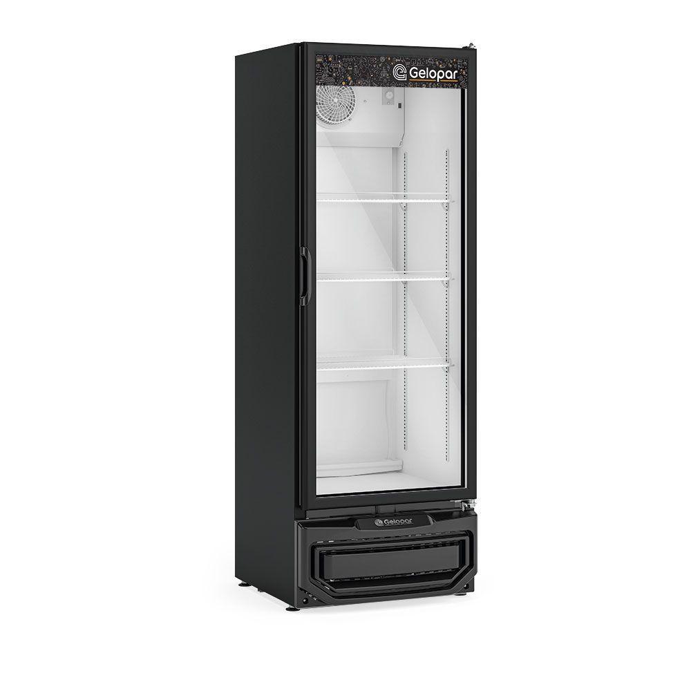Refrigerador Expositor Vertical Gelopar 410L 1 Porta Vidro Preto 127V GPTU-40 EL PR (81168.09.1)