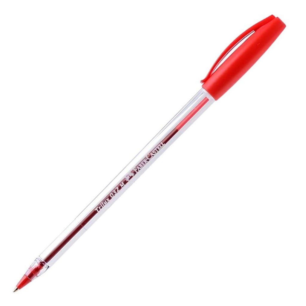 Caneta esferográfica 1.0 Trilux Azul/Preto/Vermelho SM/032 com 3 unidades Faber-Castell