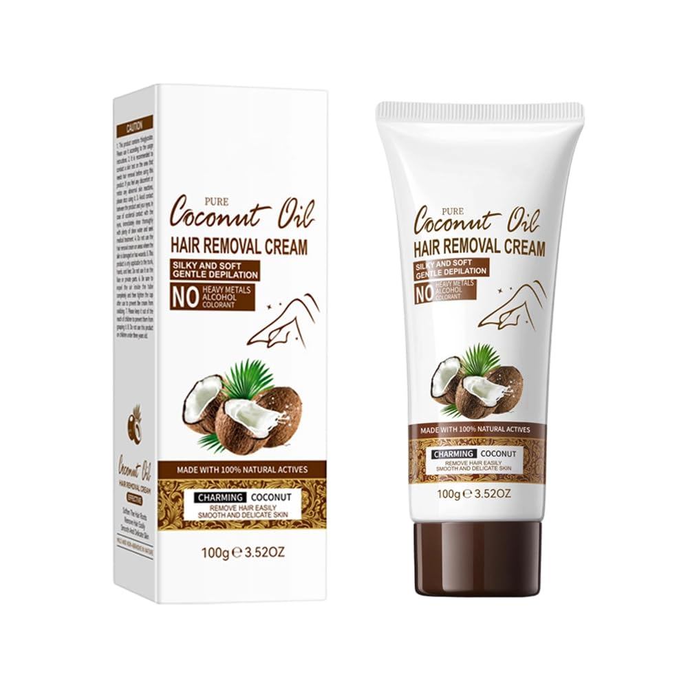 Creme Depilatório para Área Íntima, 100 g Creme Removedor de Pelos para o Rosto Masculino, Óleo de Coco Puro Protetor Ín
