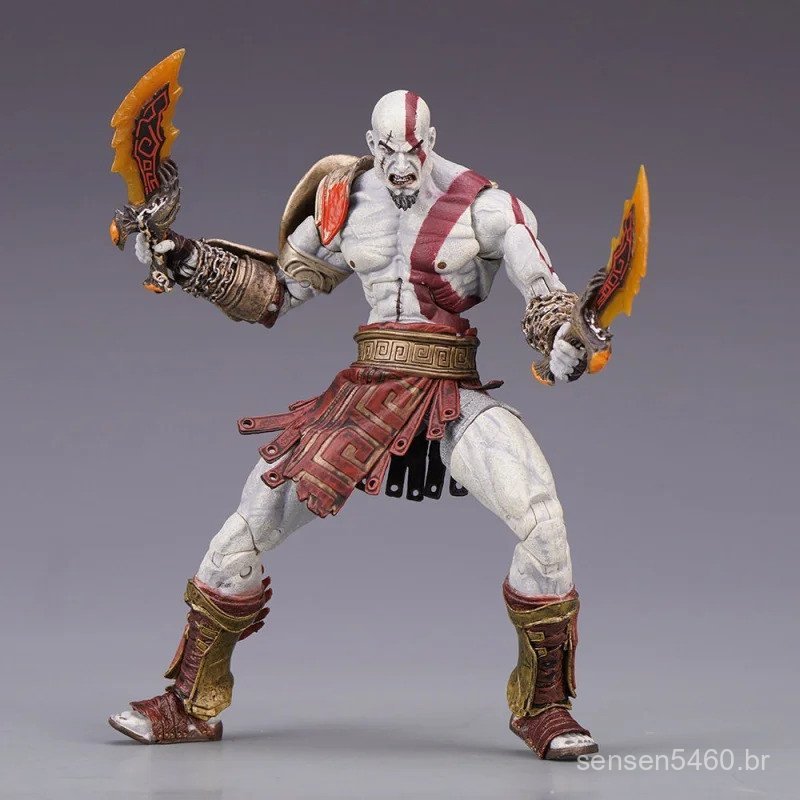 Figura de Ação Neca God Of War Ghost Of Sparta Kratos de 18cm, PVC, Articulada, Colecionável, Modelo Ultimate Kratos