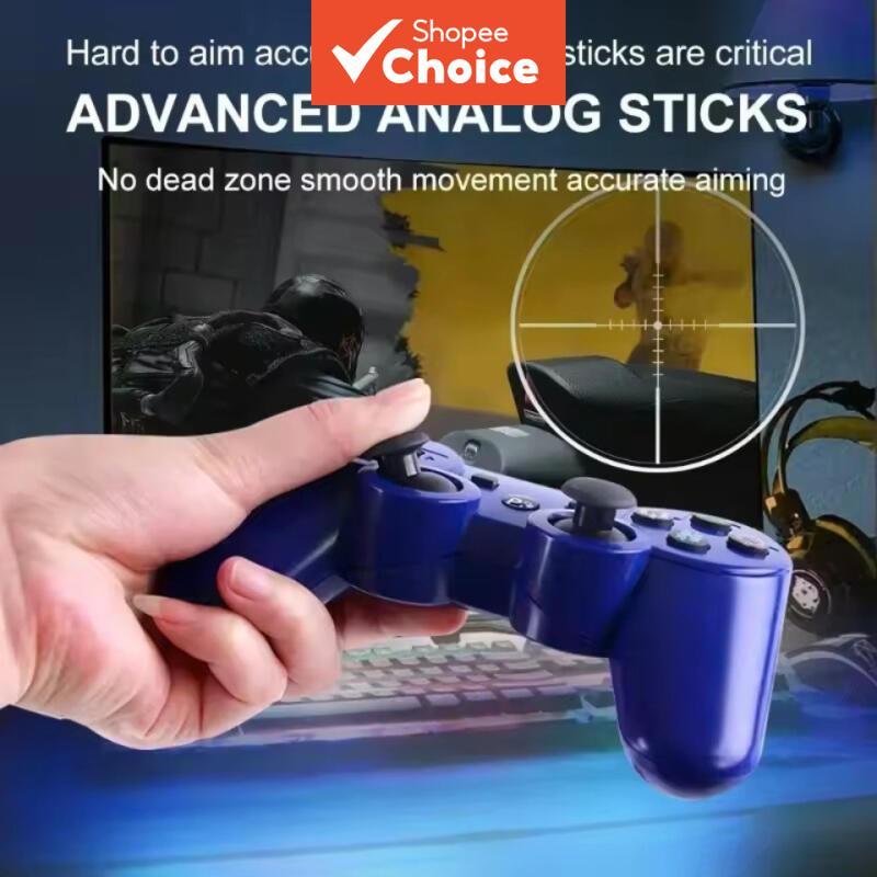 Gamepad para PS3 PC Controller compatível com Bluetooth, sem fio, para PlayStation 3 PS4, joystick, controle remoto e