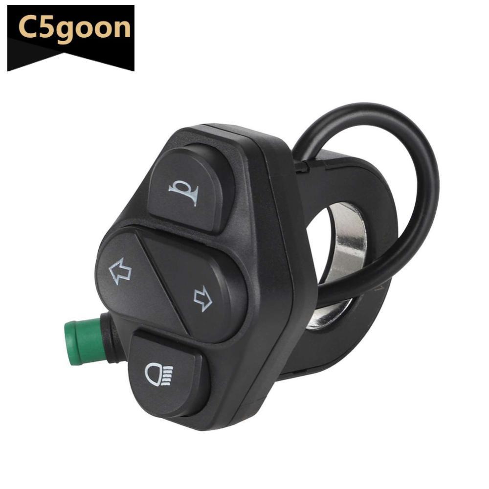C5GOON Interruptor De Sinal De Mudança De Direção De 5 Pinos Botão Mestre Do Farol Com Buzina Controle Indicador Esquerd