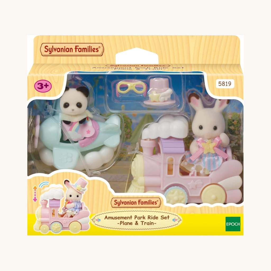 Brinquedo Atrações do Parque de Diversões Avião & Trem Sylvanian Families Epoch - 5819