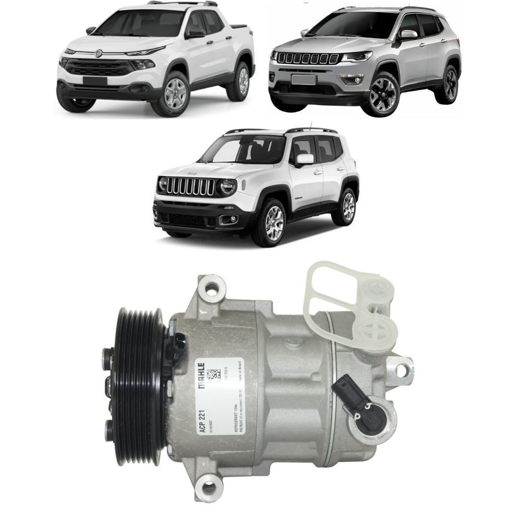 COMPRESSOR PARA COMPASS RENEGADE TORO 2015 2016 A 2019 ACP 221 CD FILIAL CAMPINAS