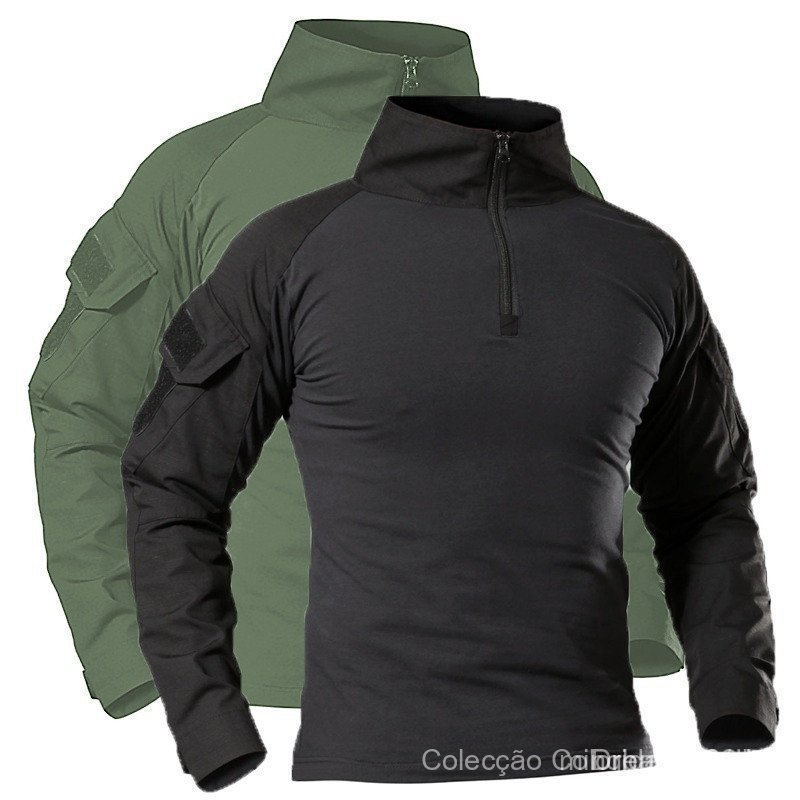 Men's Tactical Shirt Outdoor Hiking Combat Camouflage Shirt CP Military Shirt for Hunting Climbing LWEC