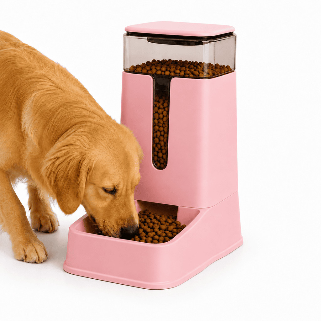 Comedouro Automático Cães E Gatos Alimentador Dispenser Ração Grande Cachorro Gatinho Plastico ABS