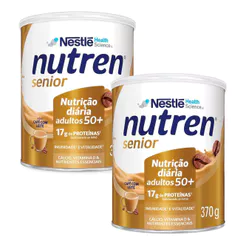 Kit 2 Nutren Senior Complemento Alimentar Café com Leite 370g