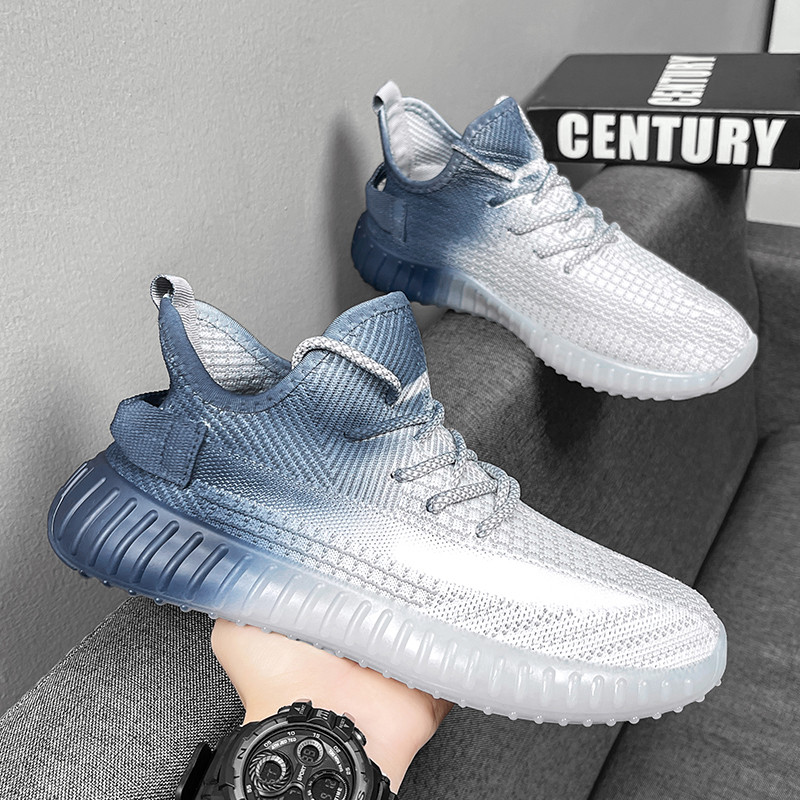 2024 outono sapatos masculinos malha sapatos casuais verão respirável sapatos de coco All-Match lona masculina esportes