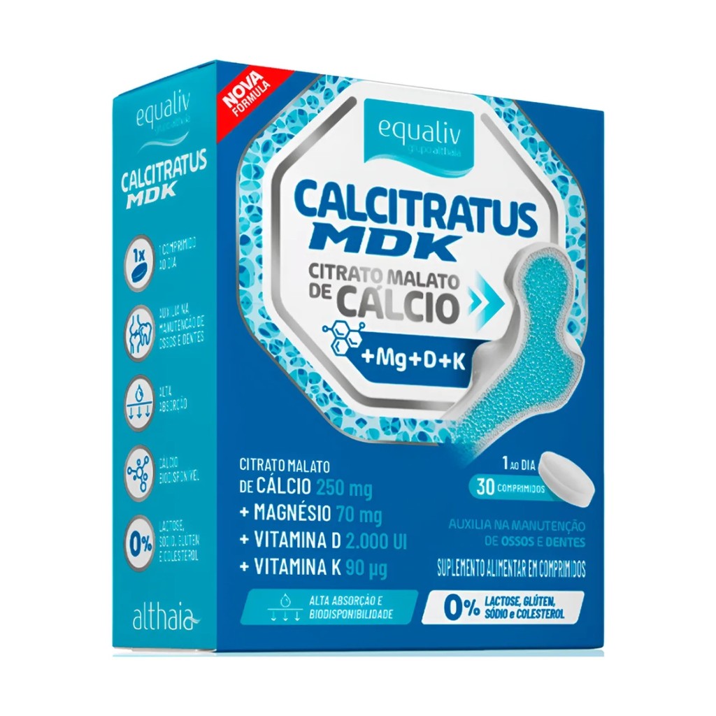 Calcitratus MDK Citrato Malato de Cálcio Comp - Equaliv