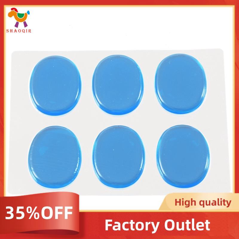 6 Pçs/set Snare Drum Mute Pad Damper Gel Pads Silenciador Mudo Transparente Acessórios De Instrumento De Percussão (Azul