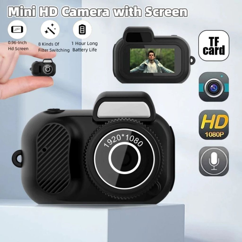 Mini Câmera Com Tela Para Uso Interno E Externo Em Casa Esporte HD 1080p Portátil Vintage Muito Pequeno Suporte Gravador