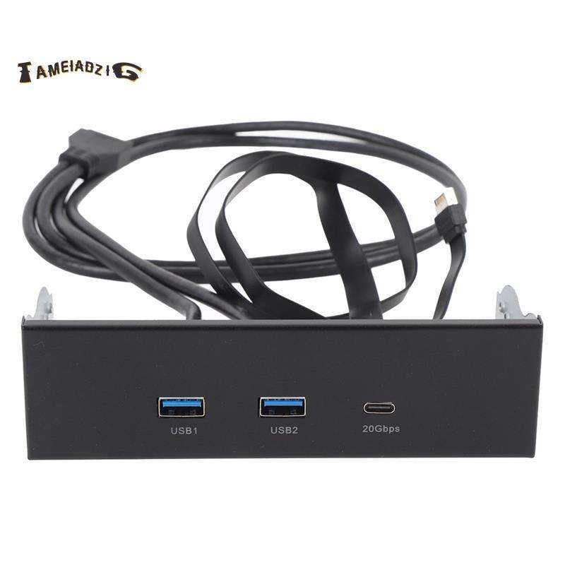 [Entrega Rápida T] Hub Do Painel Frontal GEN2x2 5.25 " 19 Pinos 20 Gbps De Extensão De Unidade Óptica USB A TYPE-C 3 Por