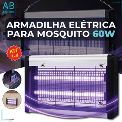 Armadilha Elétrica para Mosquito 60W Mata Insetos Luminária Led com Suporte para Parede