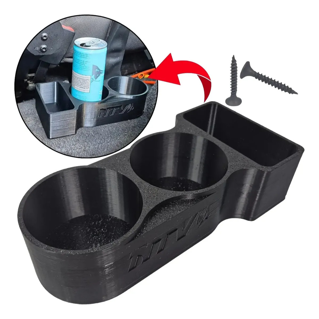 Console Central GM Celta Suporte Porta Copos Trecos Objetos 2 Compatimentos Resistente - Preto