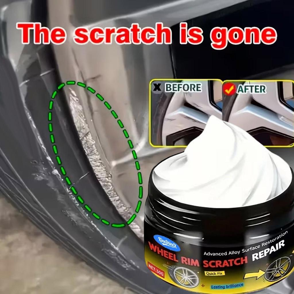 Pasta De Remodelação De Arranhões De Aro De Roda De Carro , Reparo De Pintura Pneu , Branco , Prata , Liga De Alumínio ,