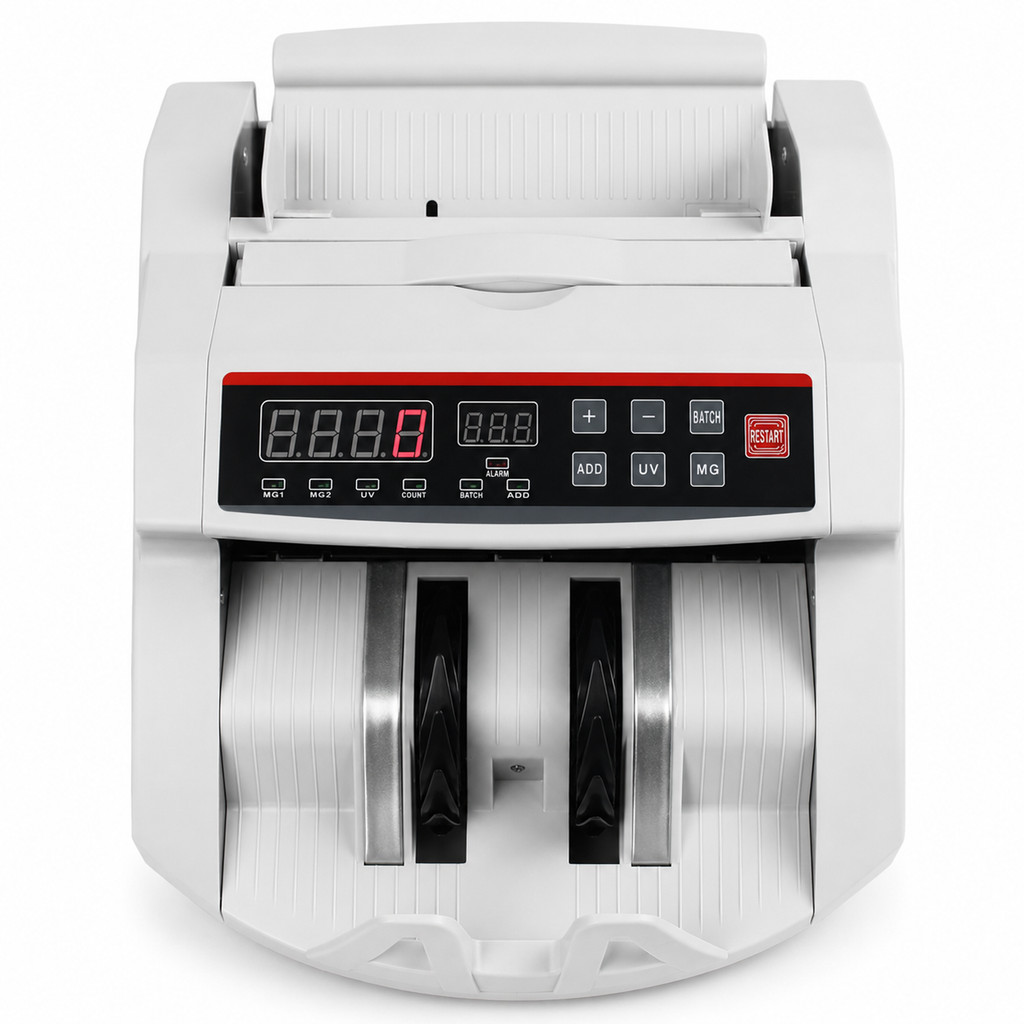 Máquina Contadora de Dinheiro Cédulas Bivolt Detector Nota Falsa com Painel Auxiliar Digital Pro