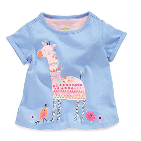 Meninas de manga curta meia manga novo estilo verão roupas infantis crianças bebê versão coreana camiseta pequeno médio 