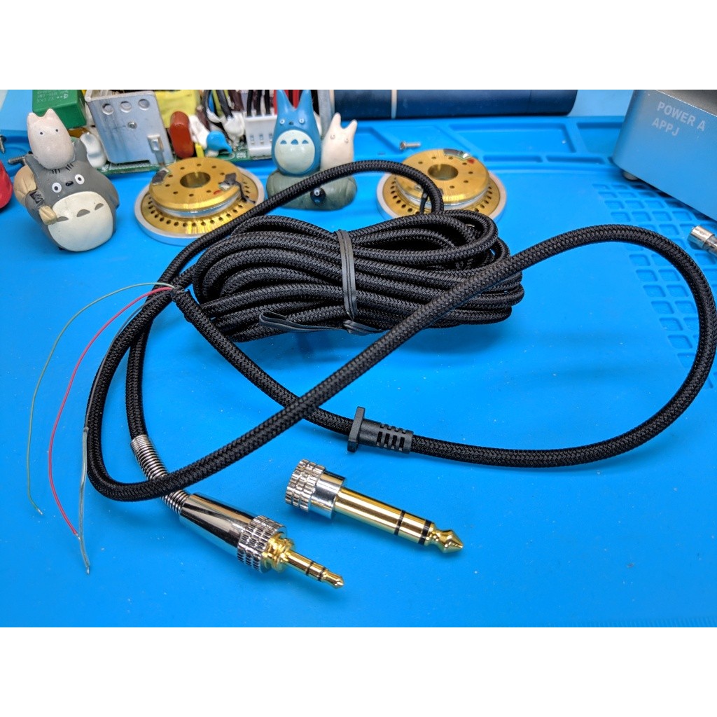 Cabo de fone de ouvido 6.35 Adaptador 3.5 alongado reforçado 2 dois metros cabo trançado estéreo HIFI